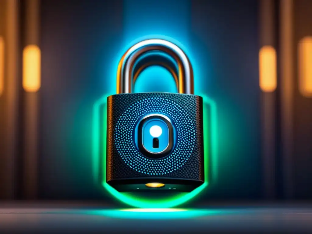 Avanzada seguridad digital para financiamiento inmobiliario Avanzada protección de datos en financiamiento inmobiliario: cerradura digital futurista con patrones intrincados y tecnología de vanguardia