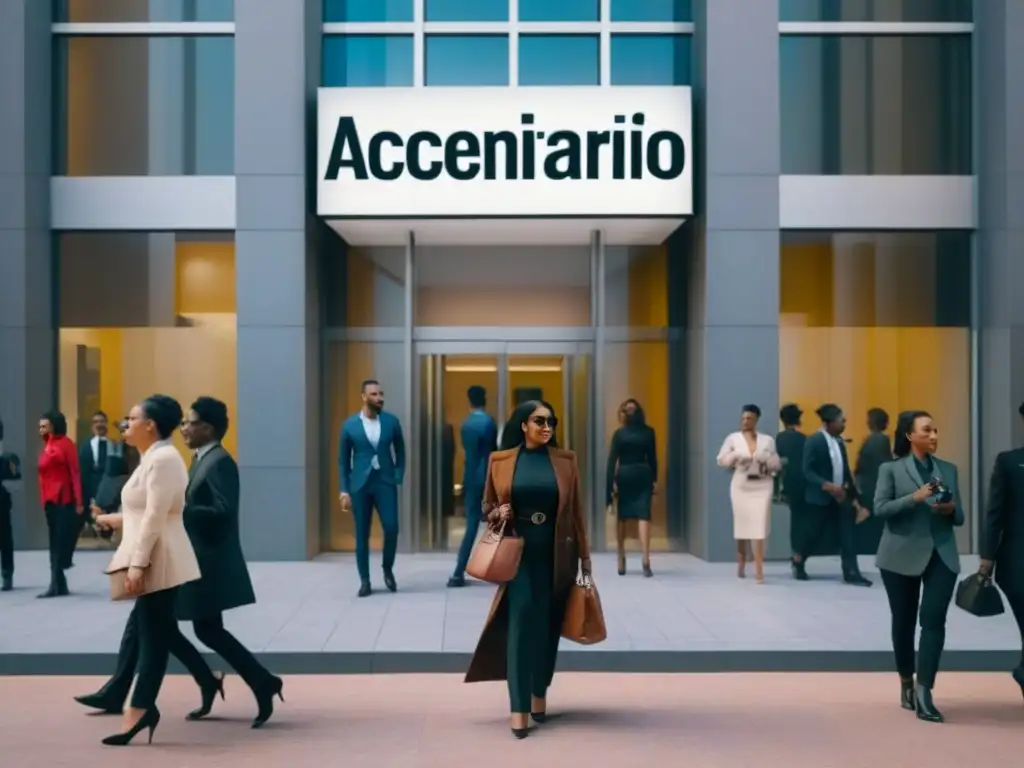 Acceso Igualitario: Diversidad en Banca Moderna Un banco moderno y acogedor con acceso igualitario al financiamiento inmobiliario