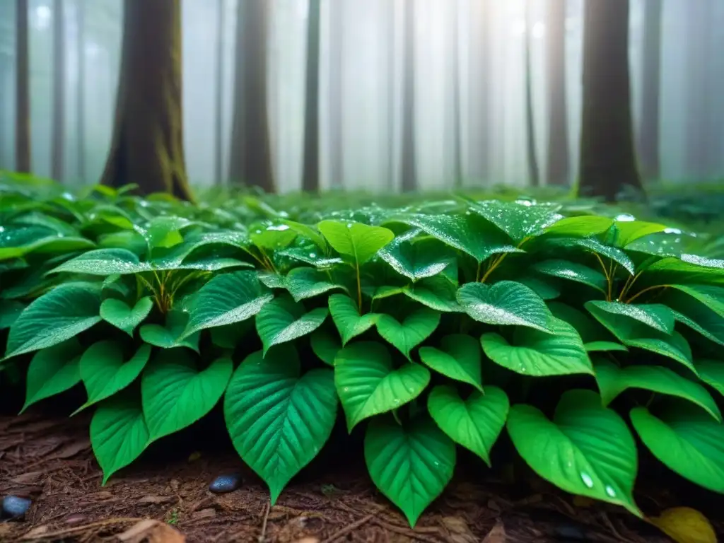 Bosque exuberante: biodiversidad en su esplendor Un bosque exuberante con luz solar entre las hojas, reflejando la diversidad de la naturaleza