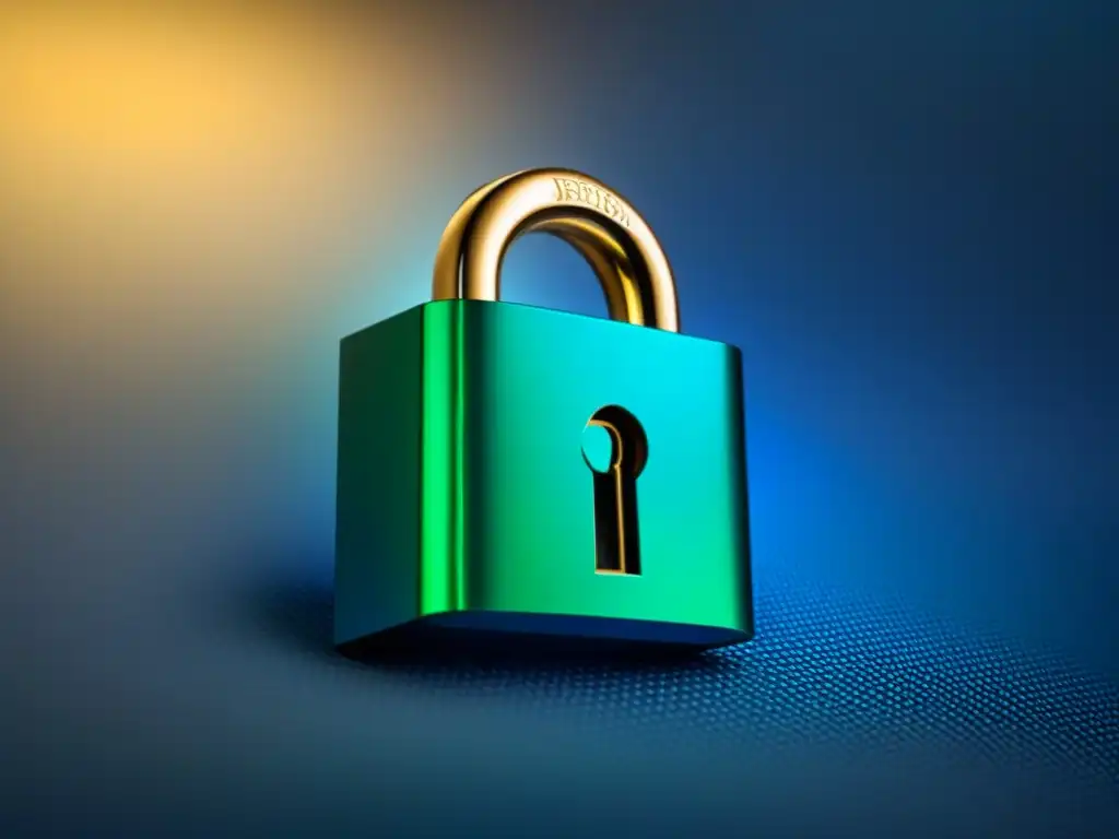 Icono de bloqueo digital en transacción segura: confianza online El candado digital protege la transacción online, transmitiendo seguridad en pagos online financiamiento