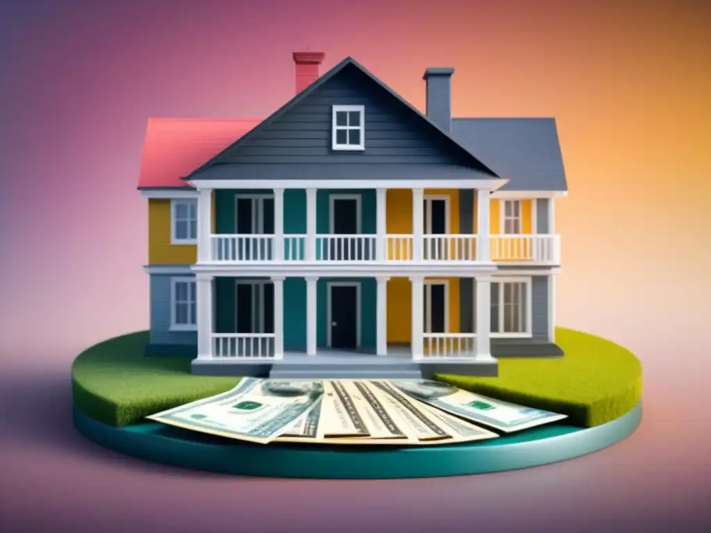 Visualiza cómo el equity de tu hogar puede liberarte de deudas Infografía moderna: casa dividida entre deudas y libre de deudas, ilustrando el uso del valor neto vivienda para deudas