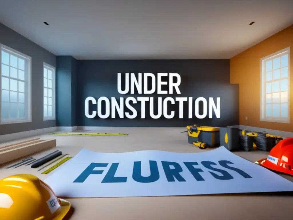 Desastre en remodelación: casa moderna en construcción fracasada Una casa moderna rodeada de planos, herramientas y trabajadores con cascos, reflejando errores comunes en flips inmobiliarios