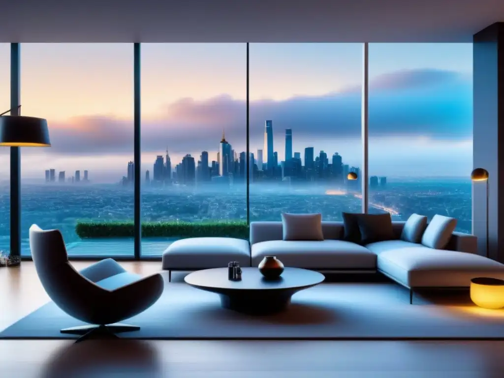 AI asistente en tour virtual de lujo Un chatbot de alta tecnología en una lujosa propiedad inmobiliaria