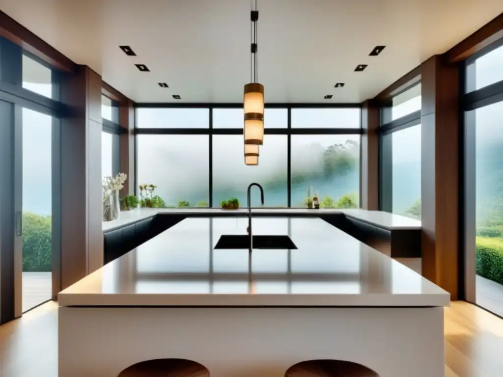 Moderna cocina de lujo con isla y luz natural Cocina moderna de lujo con consejos hipotecas privadas sin estrés