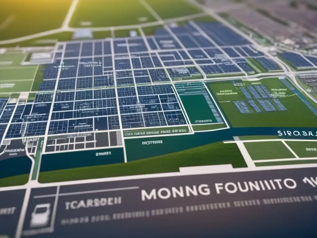 Planos arquitectónicos detallados: proceso de aprobación de proyecto inmobiliario bajo regulaciones de zonificación Compleja planificación urbana con regulaciones de zonificación inmobiliaria detalladas