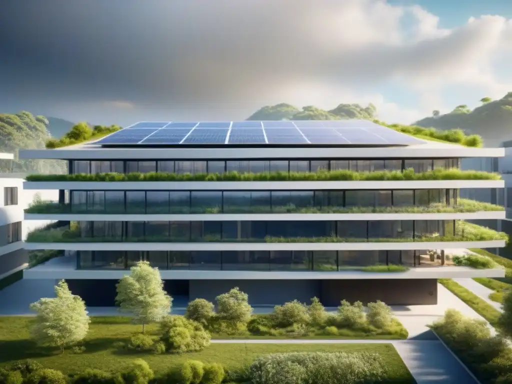 Complejo sostenible del futuro: diseño LEED de vanguardia Complejo futurista sostenible con Certificación LEED valor proyectos inmobiliarios