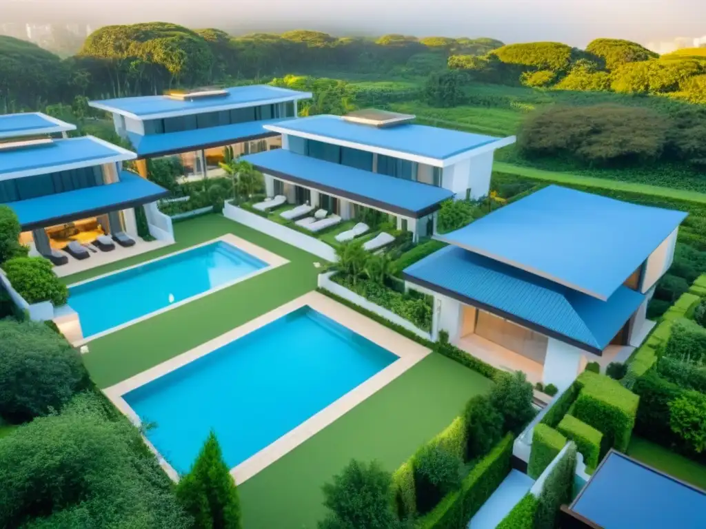 Espléndido complejo residencial moderno con amenidades de lujo Complejo residencial de lujo con áreas verdes, piscina y cancha de tenis