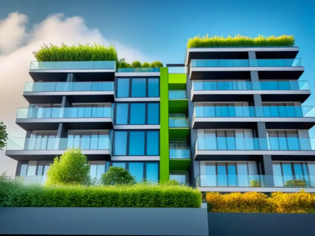 Condominio moderno con jardín verde en la azotea Condominio moderno con jardín en la azotea verde, proteger inversión ley propiedad horizontal