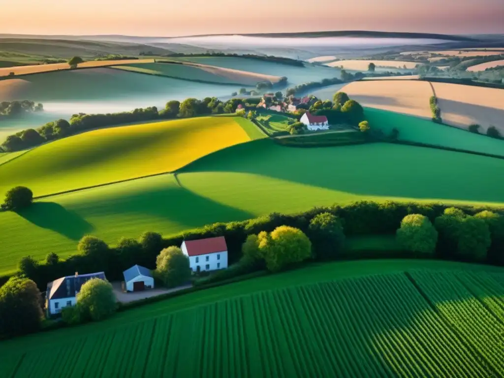 Contraste urbano-rural al atardecer: oportunidades inmobiliarias Contraste entre la ciudad y el campo al atardecer, ideal para invertir en bienes raíces en Mejores áreas para invertir inmobiliario