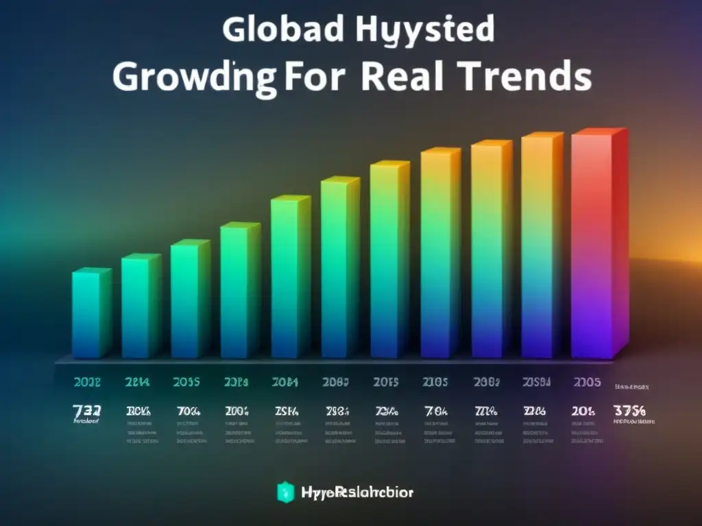Infografía: Tendencias crecimiento mercado inmobiliario global y crowdfunding internacional Detallada infografía moderna sobre tendencias de crecimiento inmobiliario global, resaltando ventajas del crowdfunding inmobiliario internacional