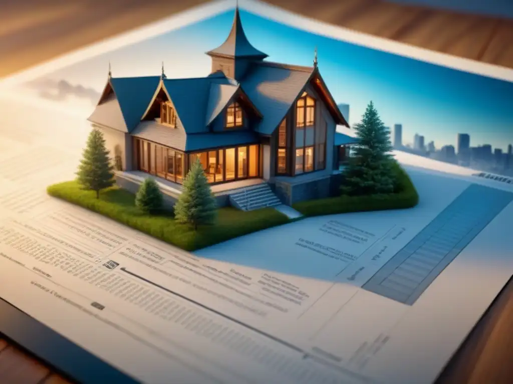 Blueprint innovador de proyecto inmobiliario a gran escala Detallado plano arquitectónico de proyecto inmobiliario con garantías en financiamiento inmobiliario