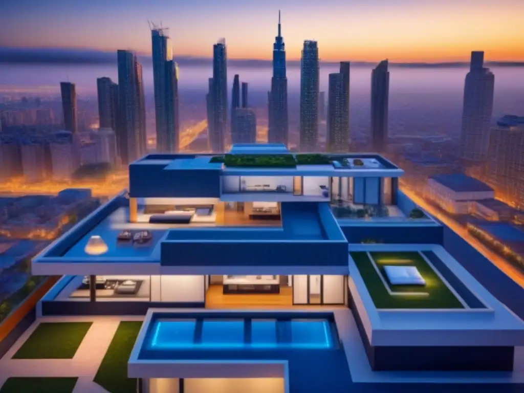 Plan arquitectónico urbano innovador en 8K Detallado plano arquitectónico de renovación urbana integrado en la ciudad