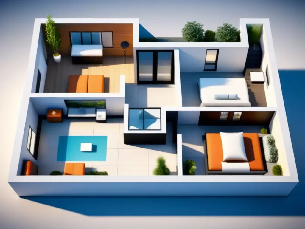 Diseño arquitectónico de casa moderna con tecnología inteligente Detallado plano arquitectónico de vivienda moderna con ventajas préstamo hipotecario convencional