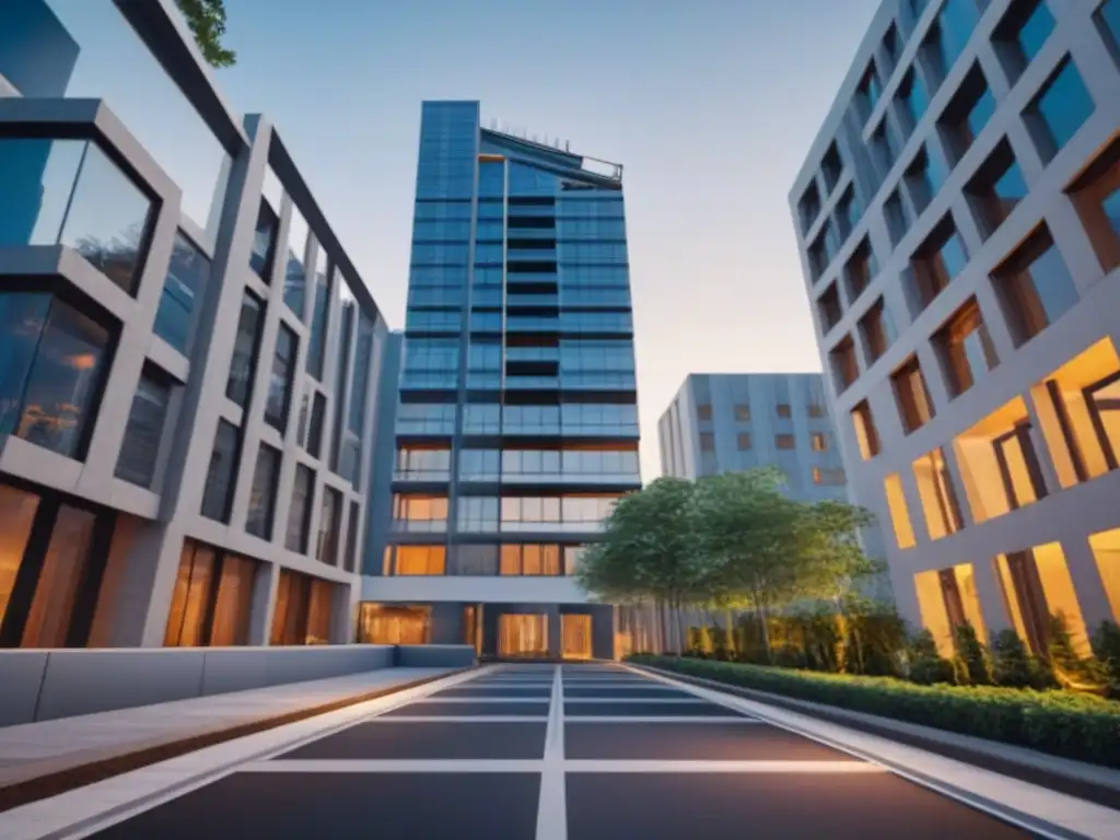 Blueprint de lujo para edificio alto: sofisticación en construcción Detalle arquitectónico de rascacielos de lujo resaltando la sofisticación de proyectos constructores con beneficios hipotecas privadas