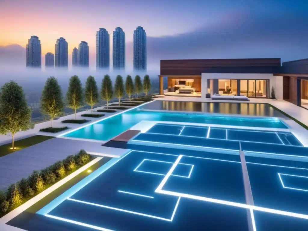 Proceso detallado de financiamiento para proyecto inmobiliario Detalle meticuloso de un proyecto inmobiliario a gran escala resaltando garantías en financiamiento inmobiliario