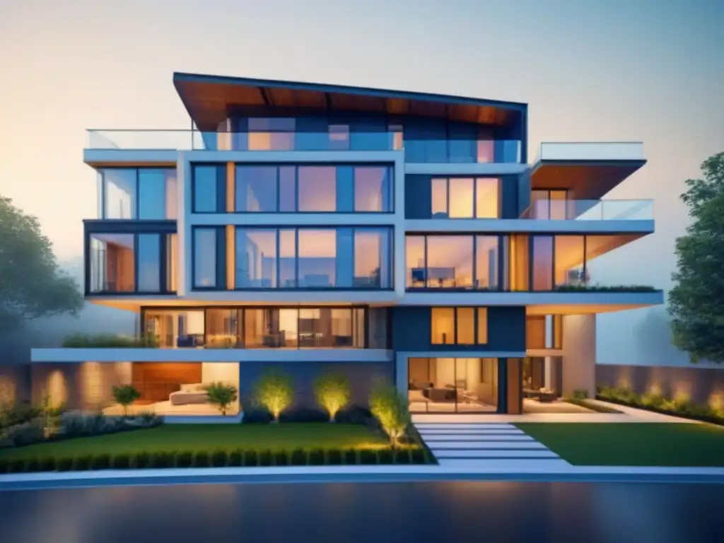 Diseño innovador de edificio híbrido con ventajas préstamos híbridos inmobiliarios