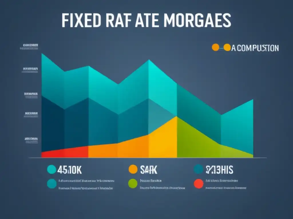 Infografía: Comparativa hipotecas fijas y ajustables Diseño moderno de infografía comparando préstamos ARM y a tasa fija, con gráficos y colores de estabilidad financiera