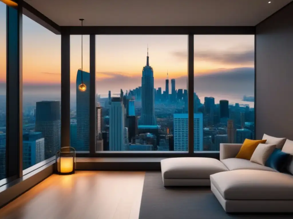 Contraste inmobiliario: lujo y modernidad en alquiler y compra Un edificio de apartamentos moderno y lujoso con diseño elegante, ventanas grandes y terraza en la azotea, contrastando comprar vs alquilar en el mercado inmobiliario actual