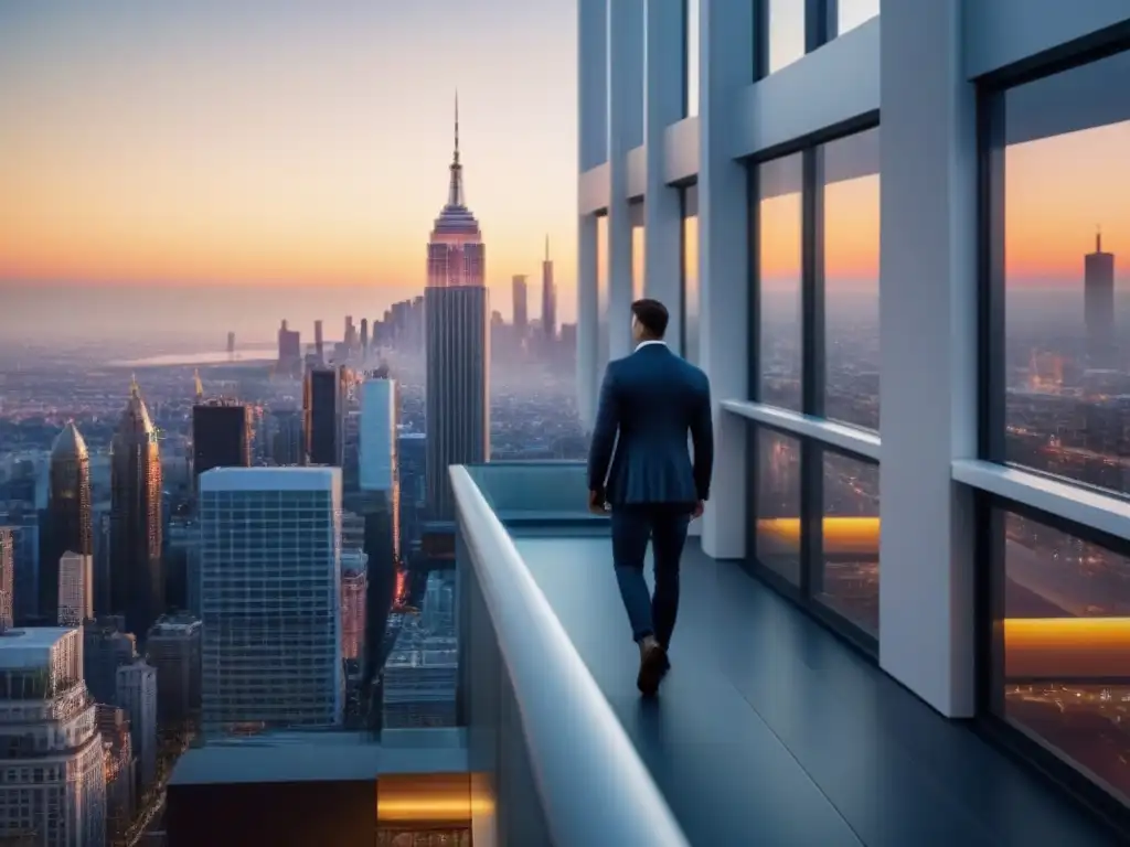 Edificio comercial moderno: innovación y sofisticación Edificio comercial moderno con diseño futurista y cristaleras de piso a techo reflejando la ciudad
