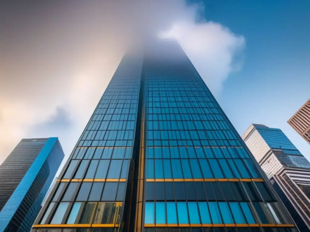 Edificio moderno en metrópolis diversa: Resiliencia y sofisticación Un edificio moderno rodeado de una ciudad bulliciosa, representando la importancia del plan contingencia gestión riesgos inmobiliarios