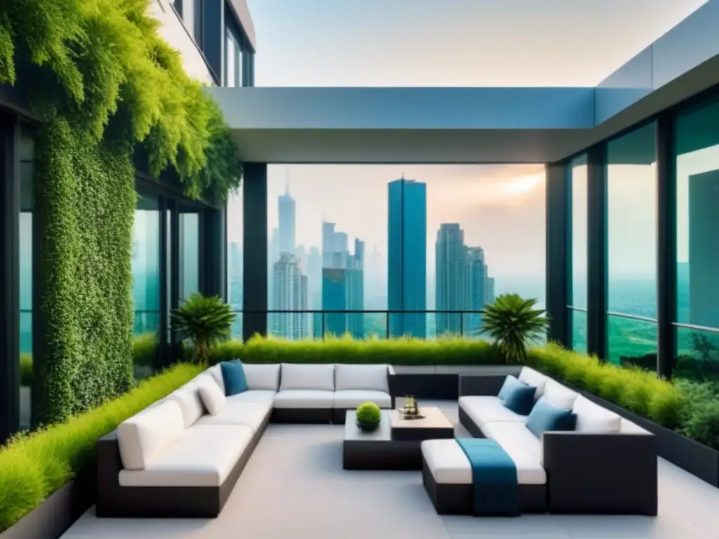 Edificio de lujo en entorno verde con diseño arquitectónico moderno Edificio moderno rodeado de naturaleza y ciudad, representando financiamiento mixto en proyectos inmobiliarios