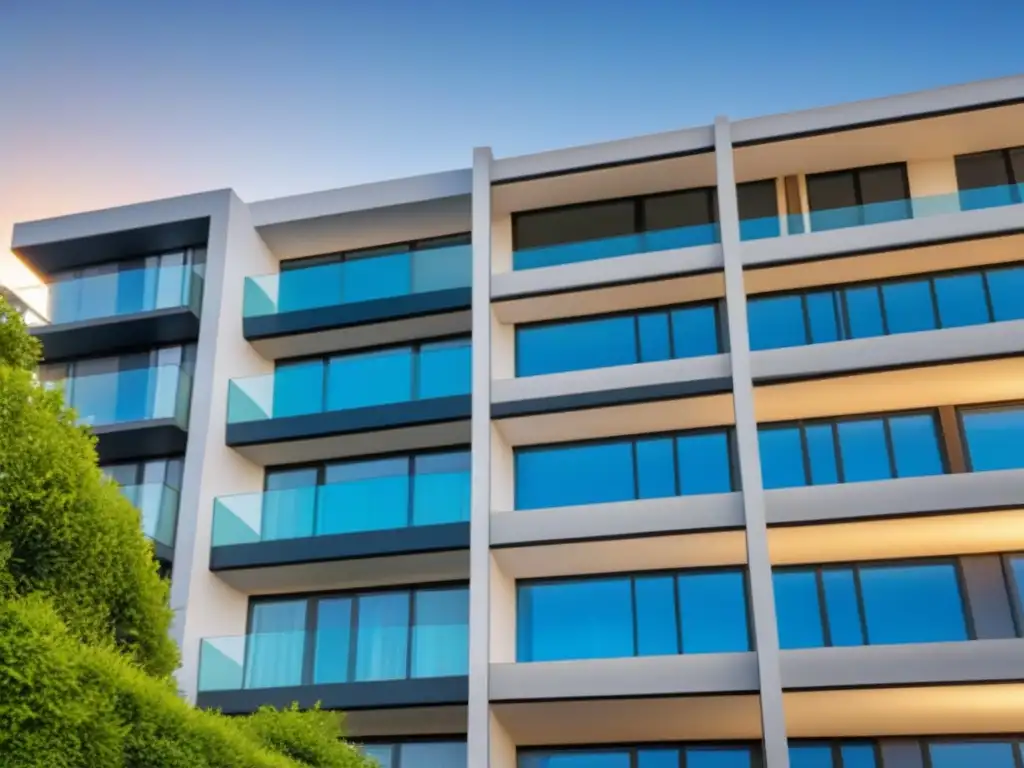 Edificio residencial moderno de lujo: seguro y sofisticado Edificio residencial multifamiliar moderno y seguro - Seguros propiedad edificios multifamiliares