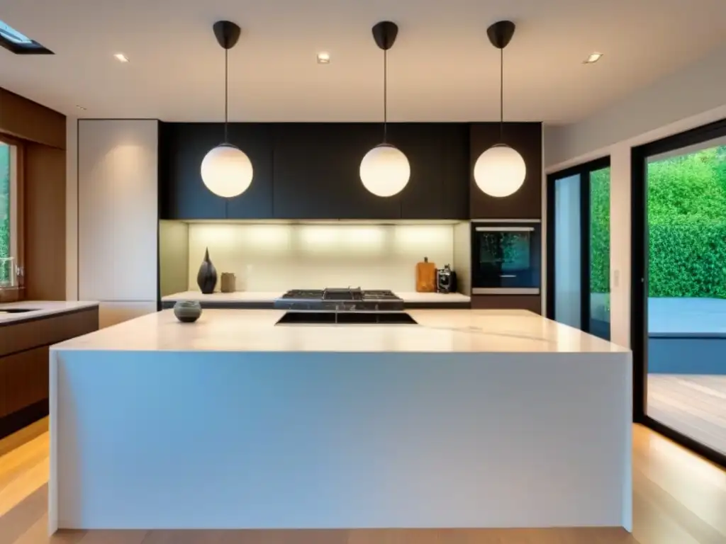Renovación de cocina de lujo: mármol blanco y diseño moderno Un elegante y lujoso diseño de cocina moderna con financiamiento para renovación de propiedades