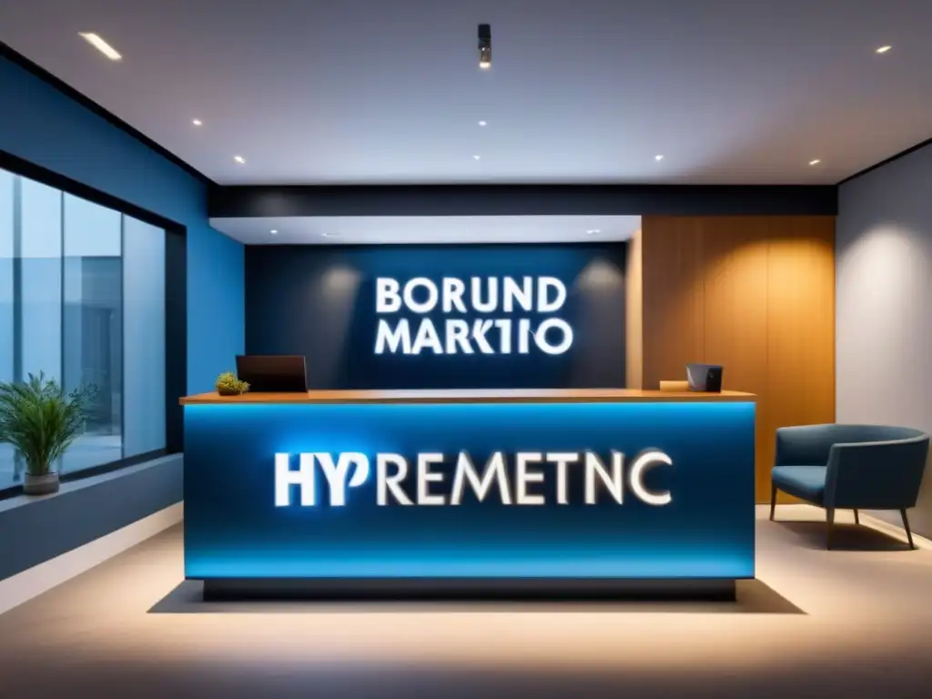 Oficina inmobiliaria moderna: Inbound Marketing de vanguardia Elegante oficina inmobiliaria con estrategias inbound marketing sector inmobiliario