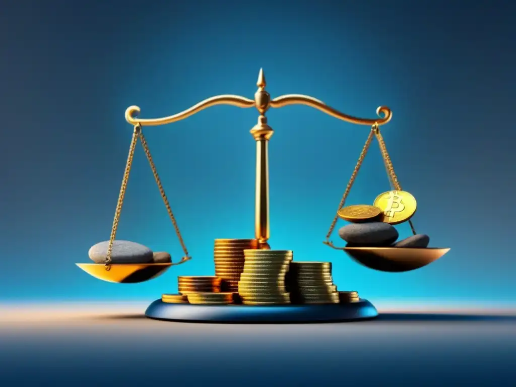 Préstamos a tasa ajustable: equilibrio entre beneficios y riesgos Equilibrio entre beneficios y riesgos de préstamos ajuste de tasa inmobiliaria en imagen moderna y estilizada
