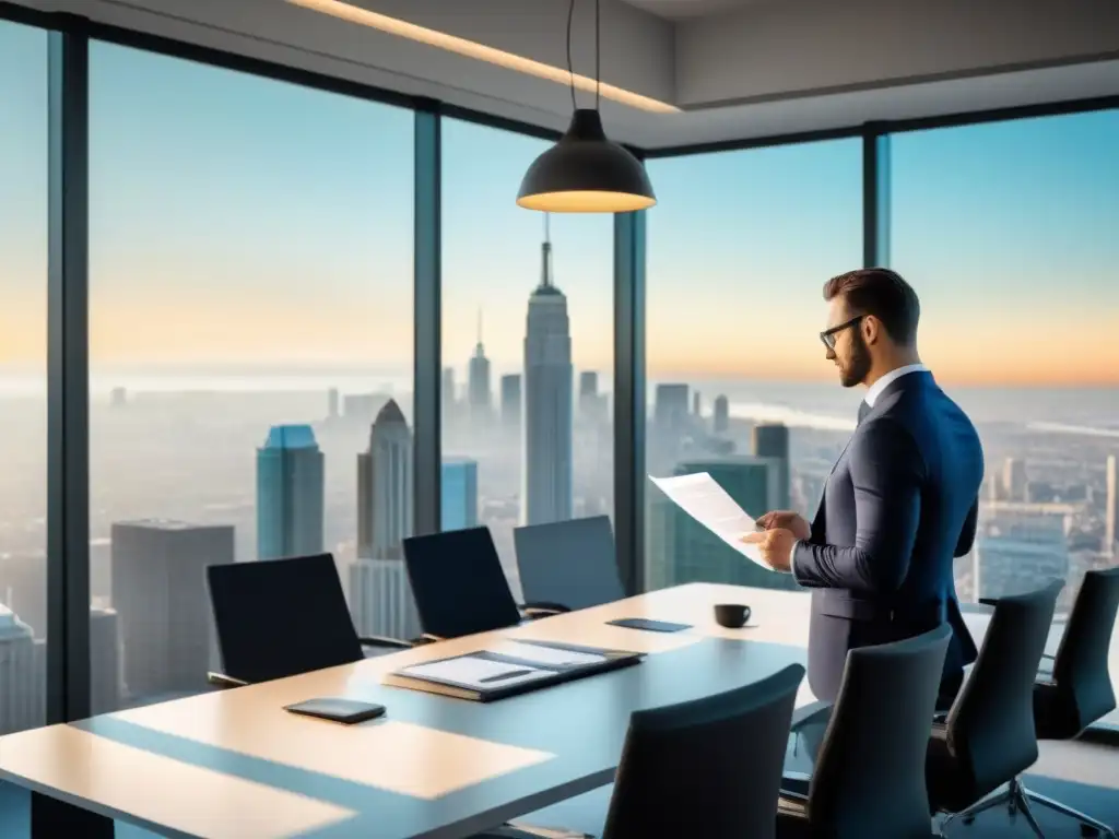 Equipo de analistas inmobiliarios en oficina moderna Equipo de analistas inmobiliarios examinando resultados inesperados en tasaciones, en una oficina moderna y elegante