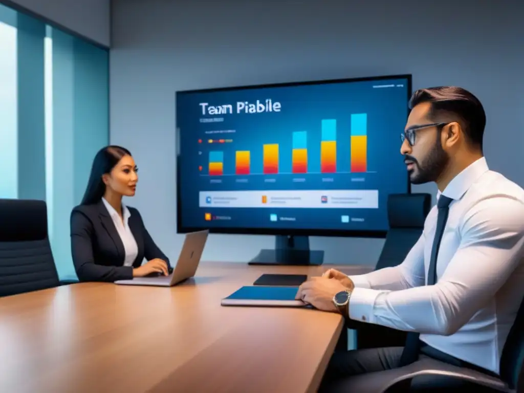 Equipo profesional en oficina moderna: Auditoría financiera detallada Equipo diverso preparando empresa inmobiliaria auditoría externa en oficina moderna