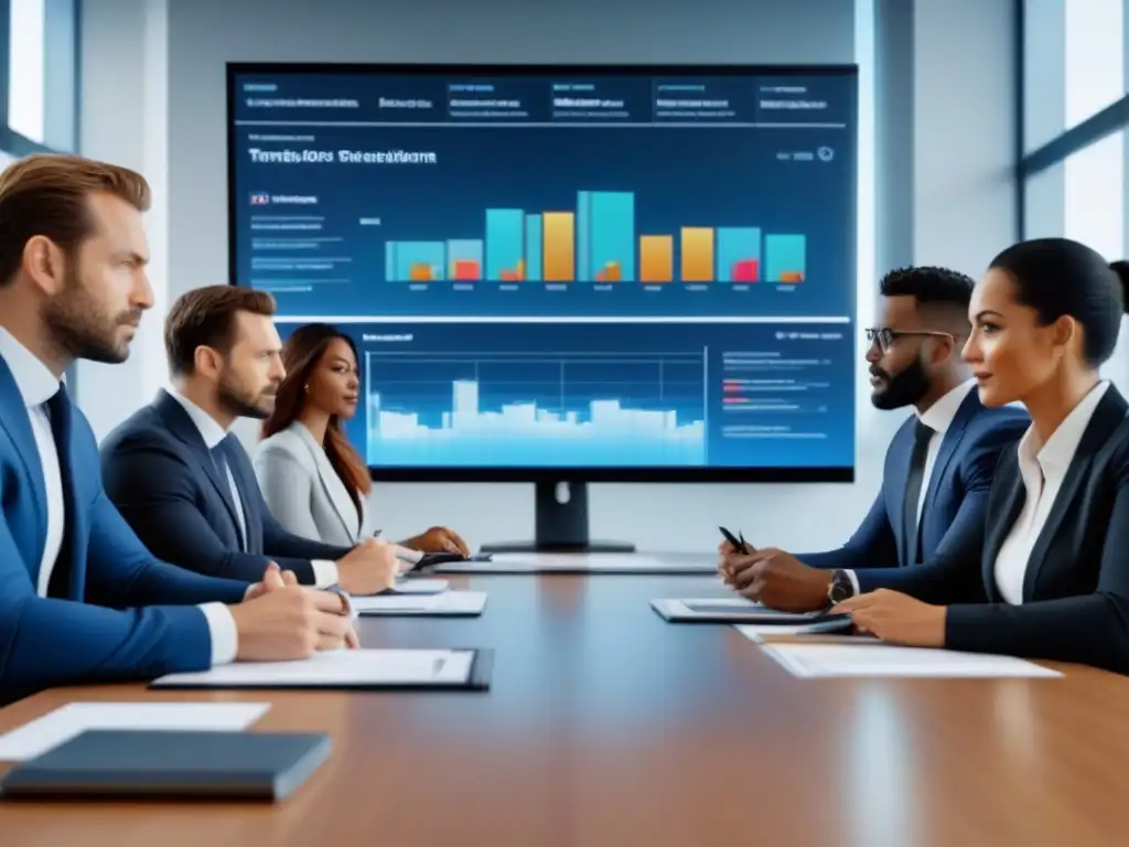 Profesionales diversificados en estrategias de financiamiento inmobiliario Equipo diverso en oficina moderna, colaborando en estrategias de financiamiento inmobiliario en Europa