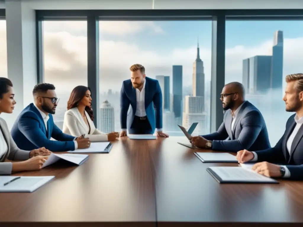 Reunión de profesionales: brainstorming en ambiente moderno y colaborativo Equipo diverso y profesional combatiendo impuestos elevados propiedad en sesión de brainstorming
