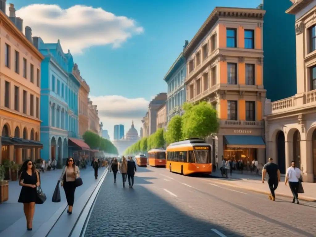 Calles históricas: arquitectura multicultural y vida urbana Escena urbana con edificios históricos y diversidad cultural en valor inmobiliario