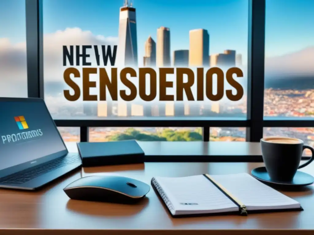 Oficina moderna: Consejos financieros para tu segunda propiedad Escritorio moderno con finanzas, llaves de casa nueva y consejos financieros para tu segunda propiedad inmobiliaria