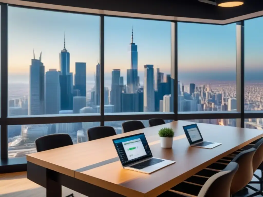 Clase de Finanzas Inmobiliarias: Tecnología y Elegancia en un Aula Moderna Espacio educativo moderno para los mejores cursos financiamiento inmobiliario