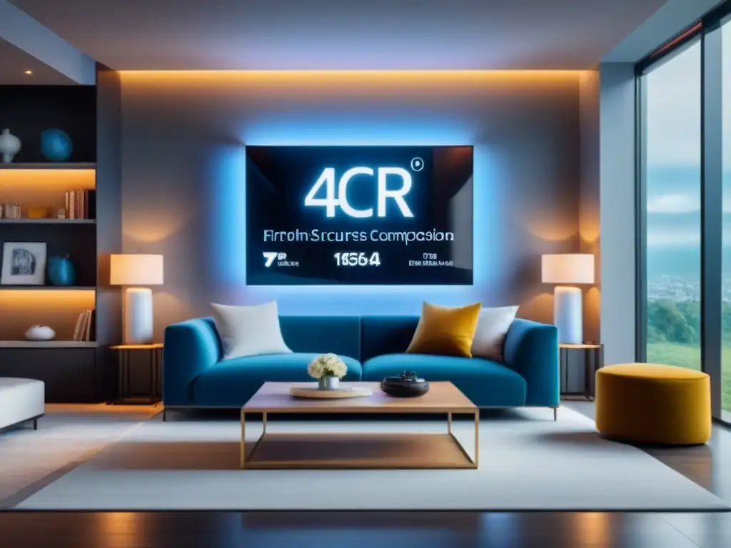 Espacio elegante con préstamo Jumbo y puntaje de crédito en pantalla holográfica