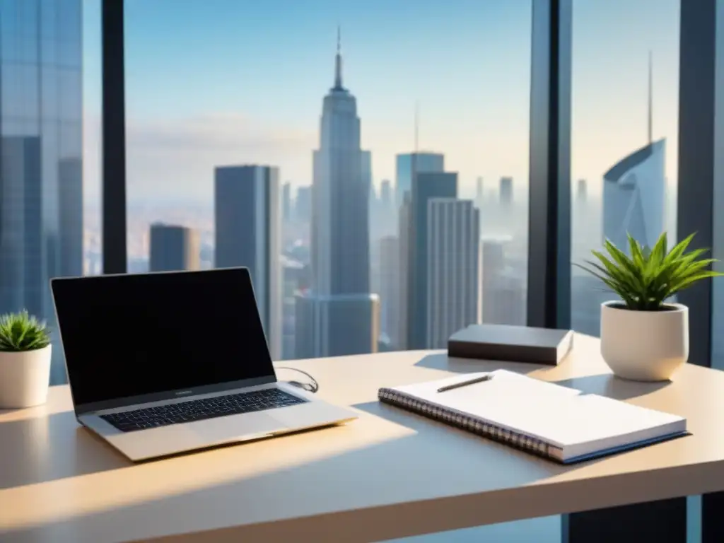 Oficina contemporánea: branding y elegancia en el sector inmobiliario Un espacio de oficina moderno y elegante en el sector inmobiliario con detalles de marca irresistible mercado inmobiliario