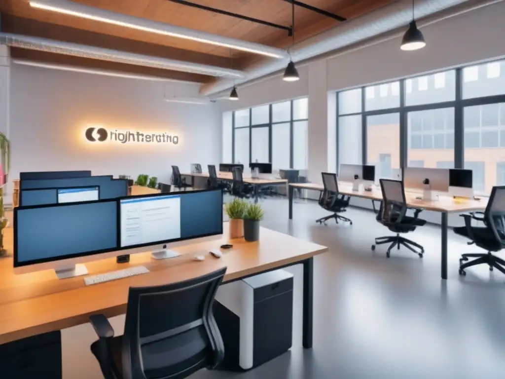 Espacio coworking moderno para Gen Z: colaboración e innovación Espacios flexibles para inversores inmobiliarios en un moderno coworking con profesionales Gen Z colaborando en laptops y dispositivos digitales