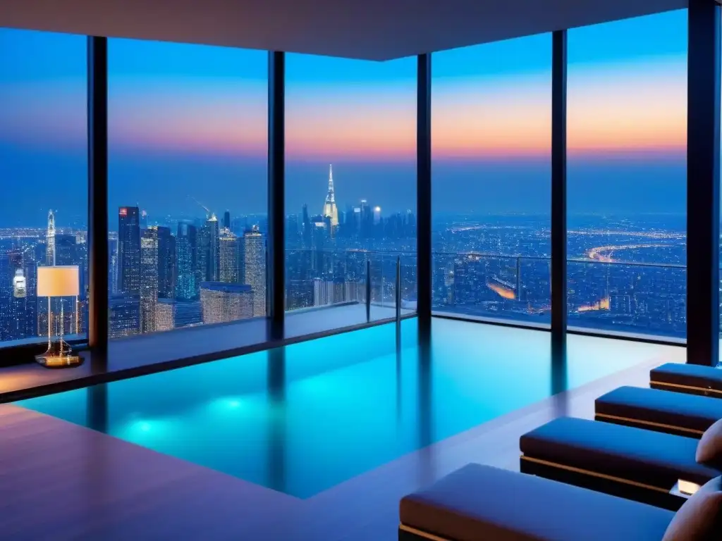 Penthouse de lujo con infinity pool y vistas panorámicas en la ciudad Espectacular penthouse moderno con vista a la ciudad, diseño elegante y exclusivo, ideal para retorno inversión campañas publicitarias inmobiliarias