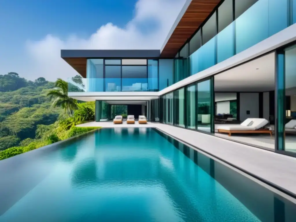 Espléndida mansión moderna con diseño impactante, integrando arquitectura y naturaleza en bienes raíces de lujo