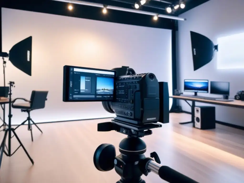 Estudio de video profesional para marketing inmobiliario Estudio de producción de video moderno y elegante, equipado con tecnología de vanguardia