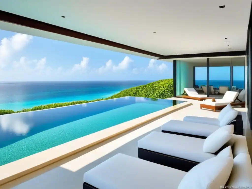 Exclusivo penthouse moderno con vista al mar, diseño elegante y lujoso