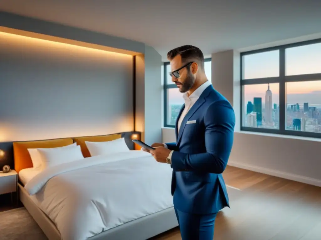 Experto en valuación: detallada inspección de un lujoso apartamento moderno Experto tasador evalúa minuciosamente lujoso apartamento, resaltando importancia tasación financiamiento inmobiliario