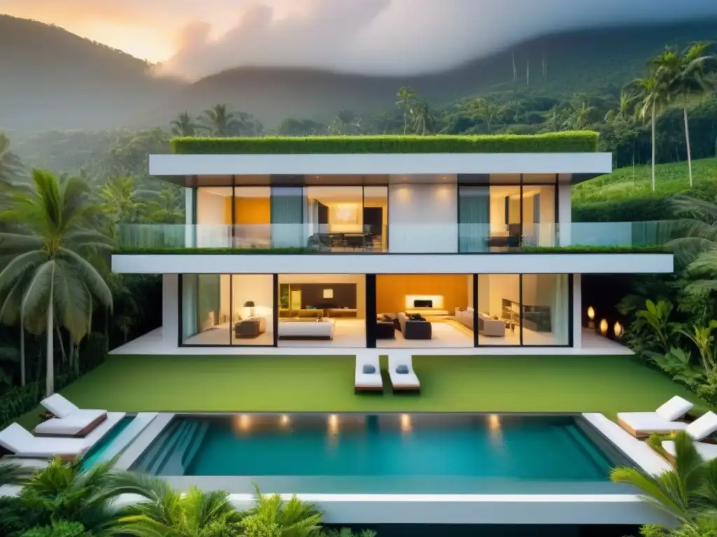 Residencia de lujo entre naturaleza exuberante y piscina cristalina Exquisita segunda vivienda moderna rodeada de naturaleza, con piscina cristalina