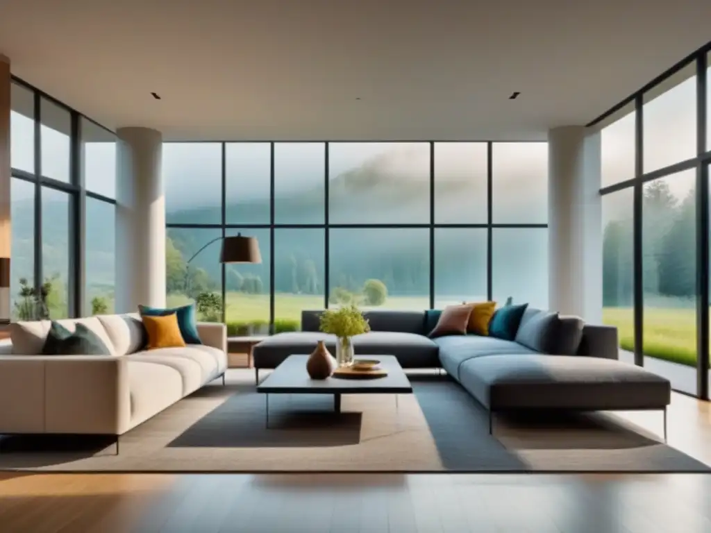 Salón familiar contemporáneo: armonía y color Una familia diversa disfruta en armonía de una moderna sala familiar