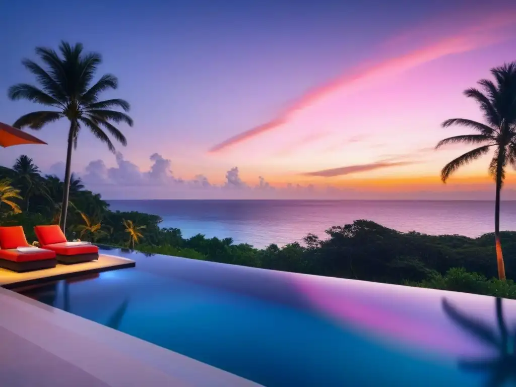 Villa de lujo en paraíso tropical con piscina infinita privada y atardecer Financiamiento para propiedades de lujo: Villa moderna de lujo en paraíso tropical con piscina infinita privada y atardecer espectacular