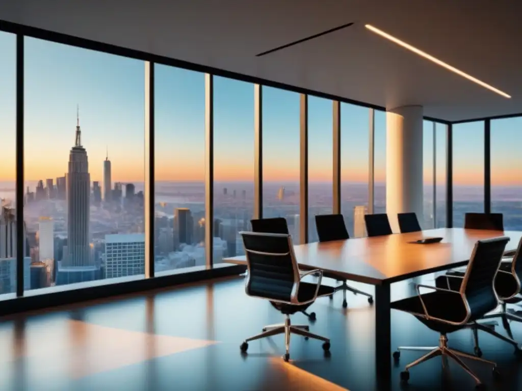 Oficina moderna con vista panorámica y profesionales diversificados Gerente sindicación inmobiliaria: papel y elección en una oficina moderna con vista a la ciudad