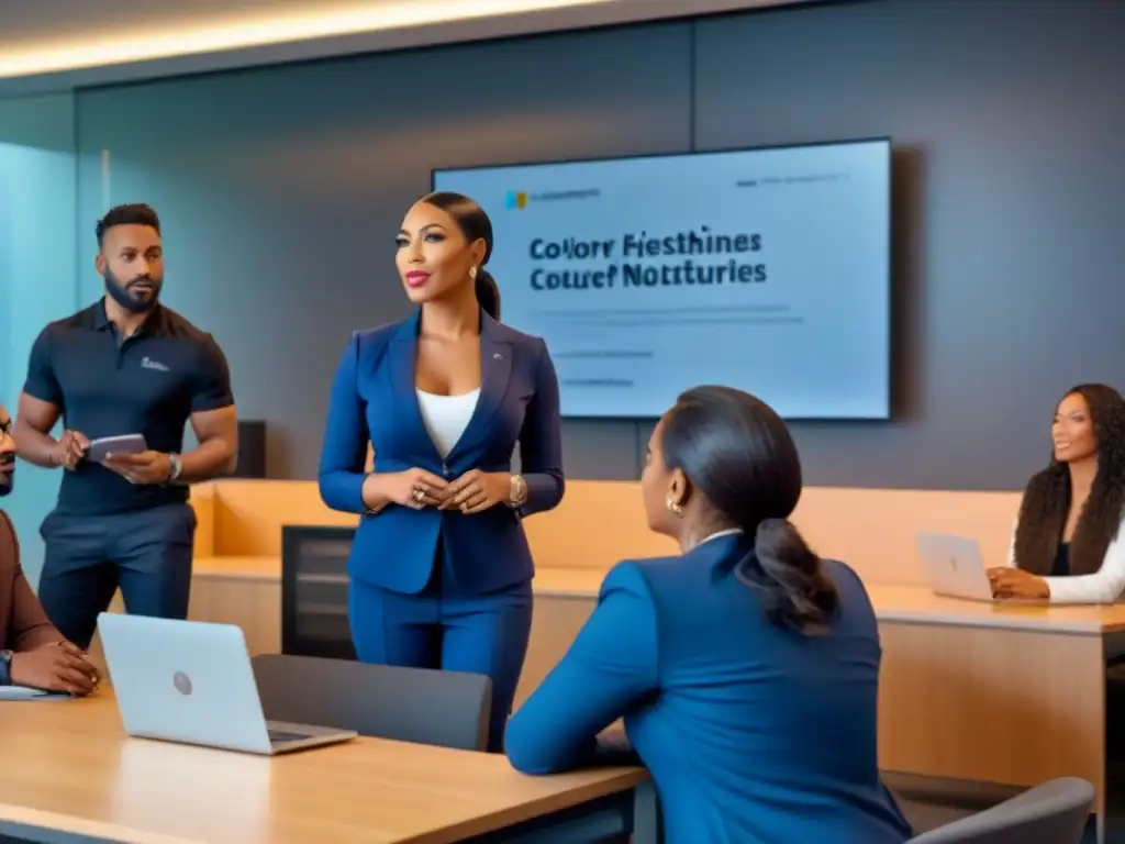Curso de certificación inmobiliaria: Emprendedores diversos en aula moderna Un grupo diverso de emprendedores en clase de certificaciones bienes raíces