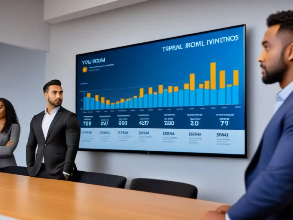 Inversión inmobiliaria: jóvenes inspirados en clase Un grupo diverso de jóvenes en un aula moderna escucha atentamente a un inversor inmobiliario experto